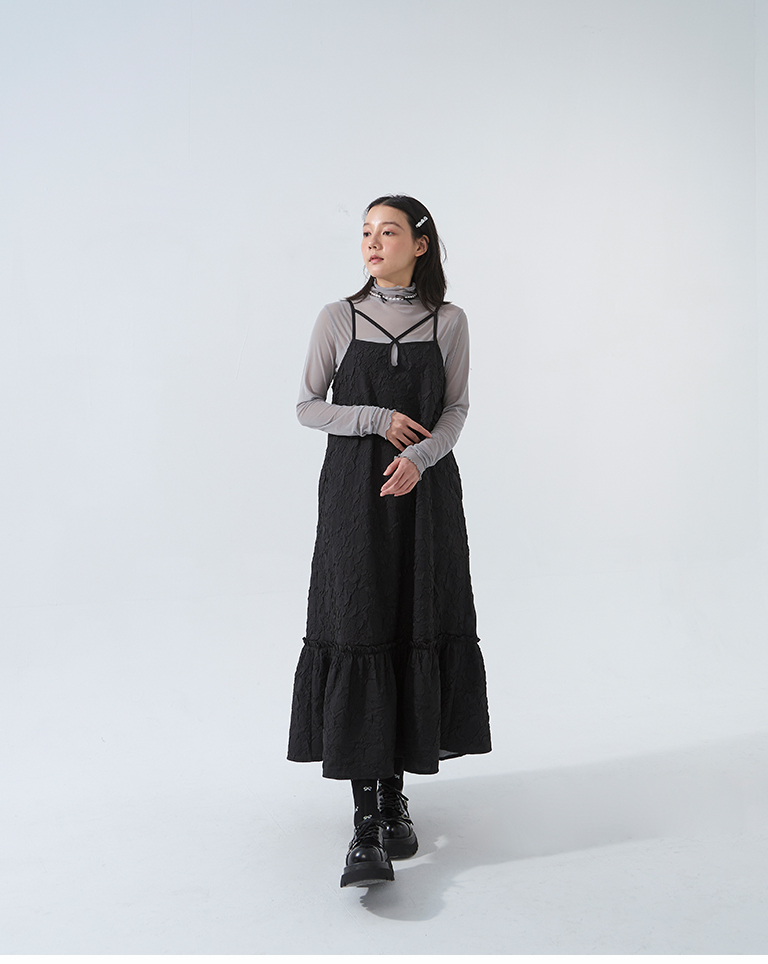 リボンレースミドルソックス　4色展開