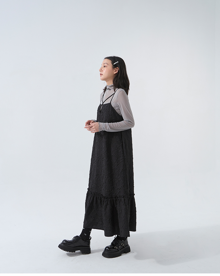 リボンレースミドルソックス　4色展開