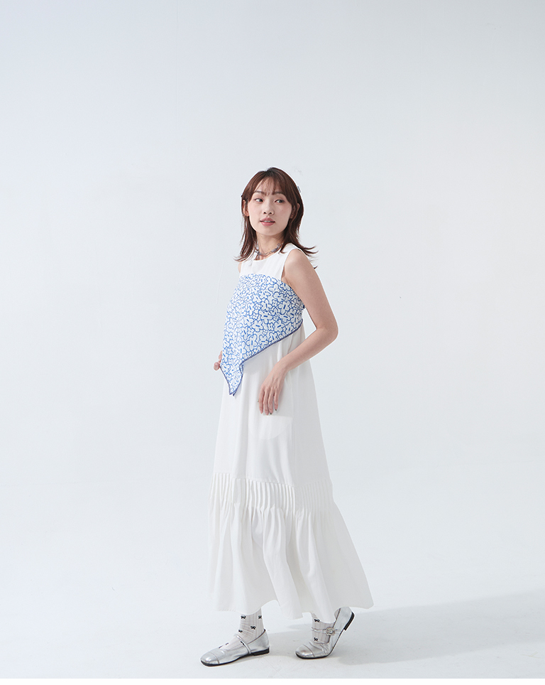 リボンレースミドルソックス　4色展開