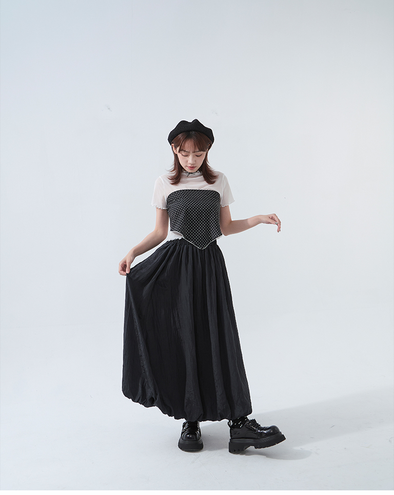 フラワージャカードミドルソックス3色展開