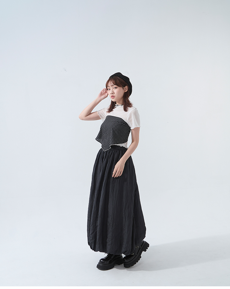 フラワージャカードミドルソックス3色展開