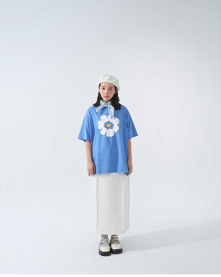 フラワージャカードミドルソックス3色展開