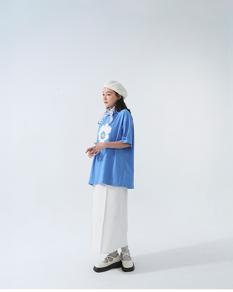 フラワージャカードミドルソックス3色展開