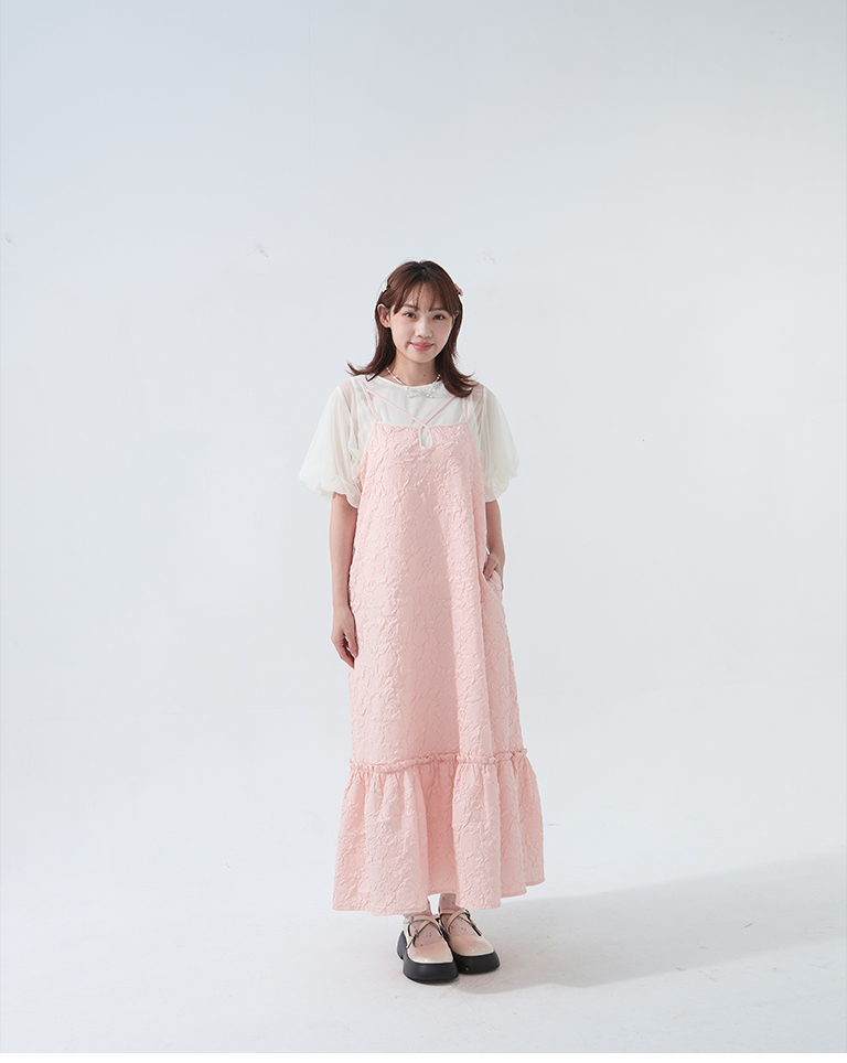 フラワージャカードミドルソックス3色展開