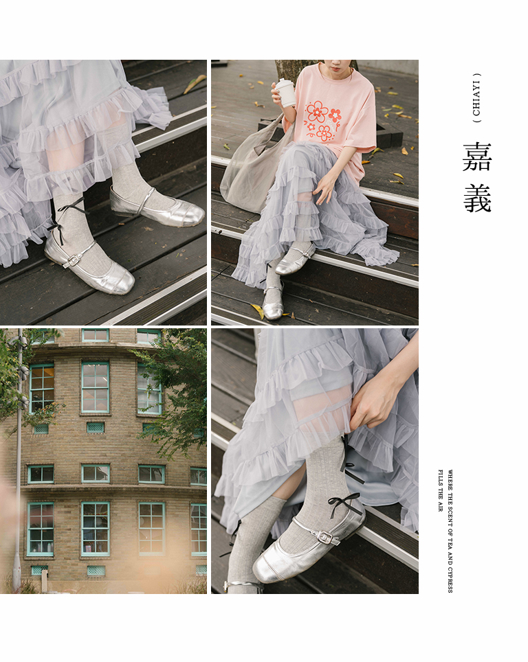 リボンモチーフソックス 3色展開