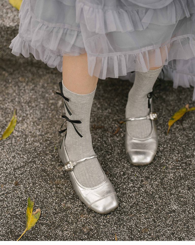 リボンモチーフソックス 3色展開