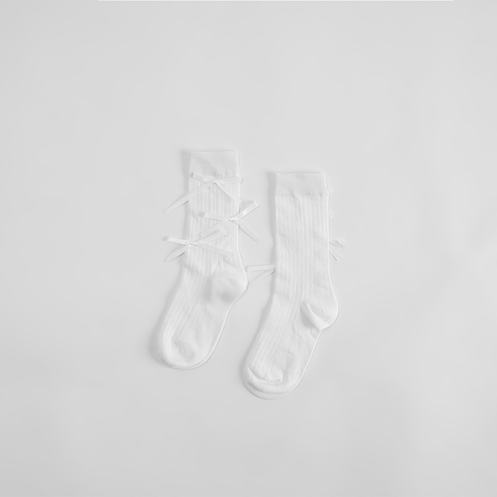 リボンモチーフソックス 3色展開