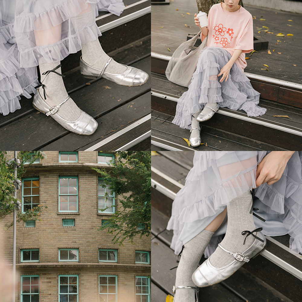 リボンモチーフソックス 3色展開