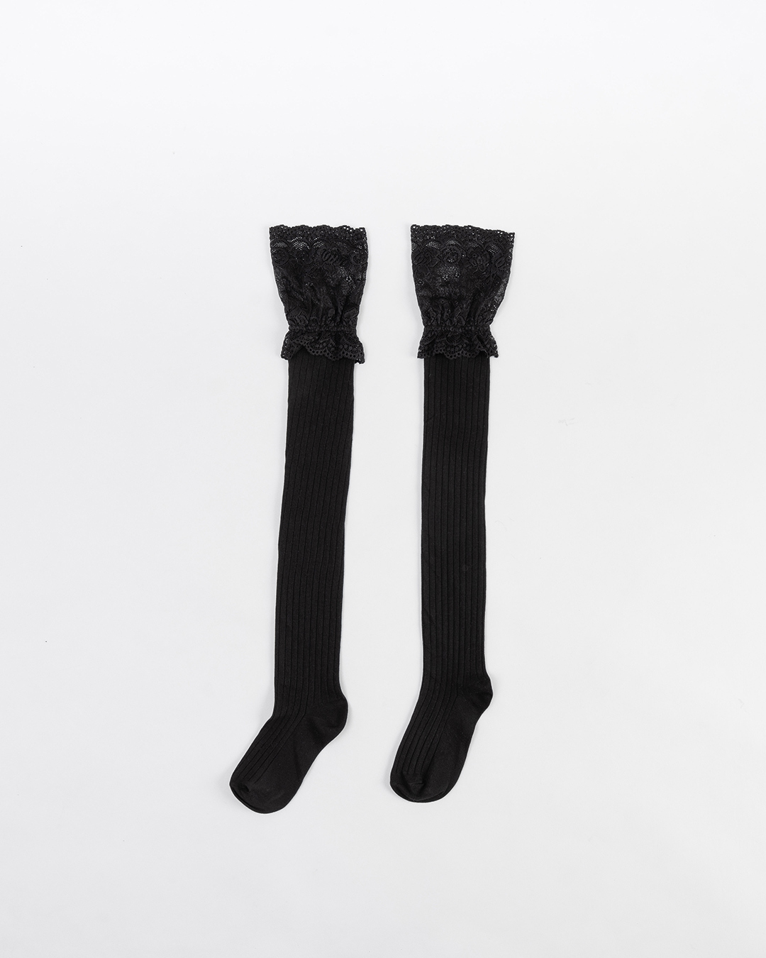 レース切り替えオーバーニーソックス 2色展開