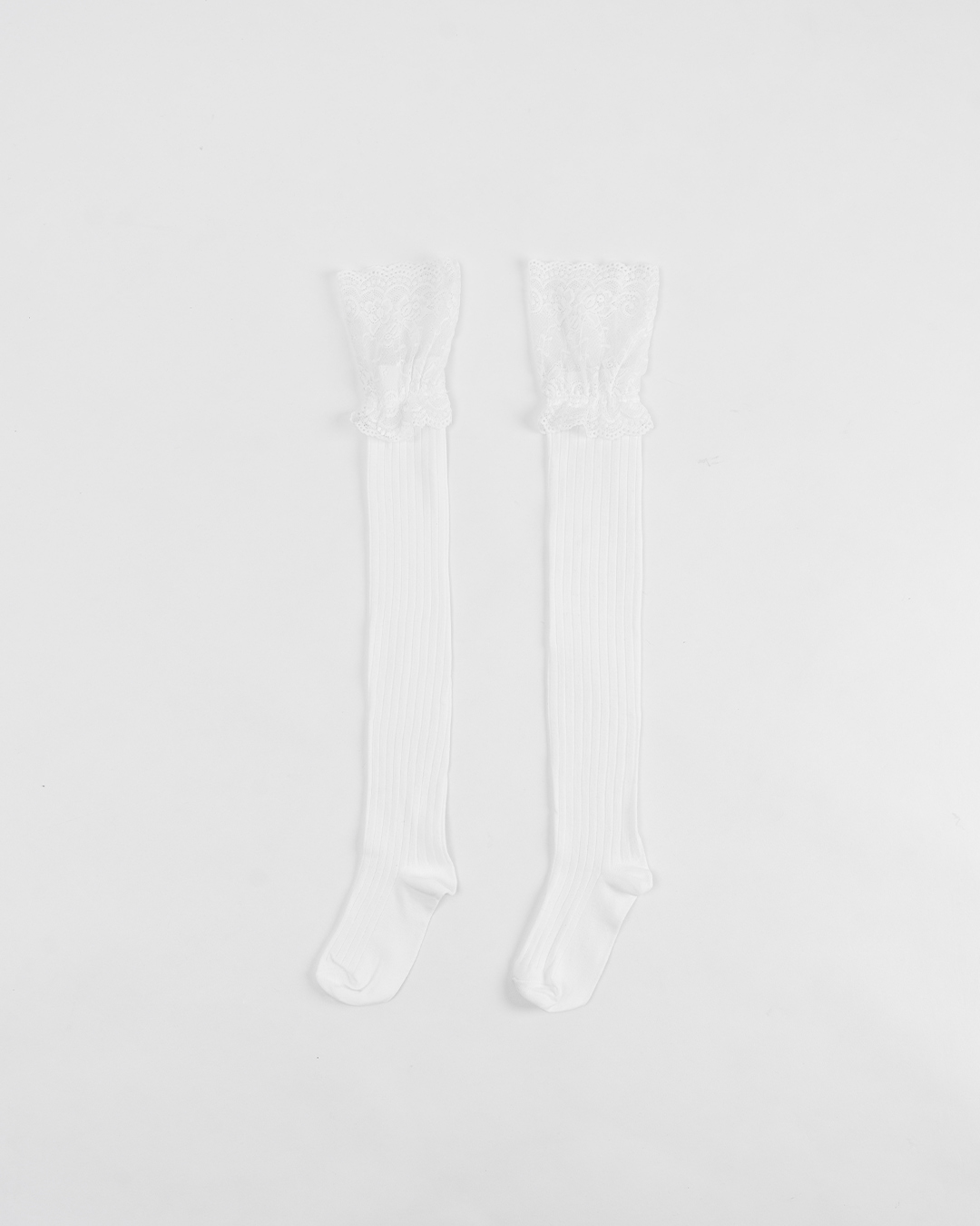 レース切り替えオーバーニーソックス  2色展開