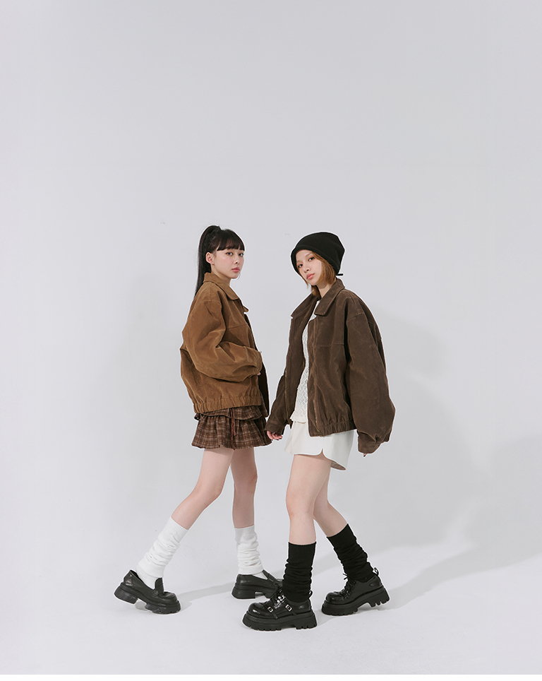 たるみロングニットソックス 2色展開