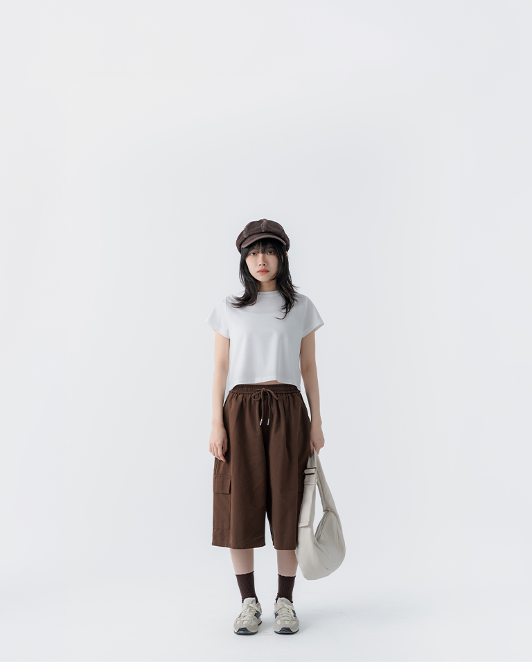 リブ編みフリルミドルソックス 4色展開