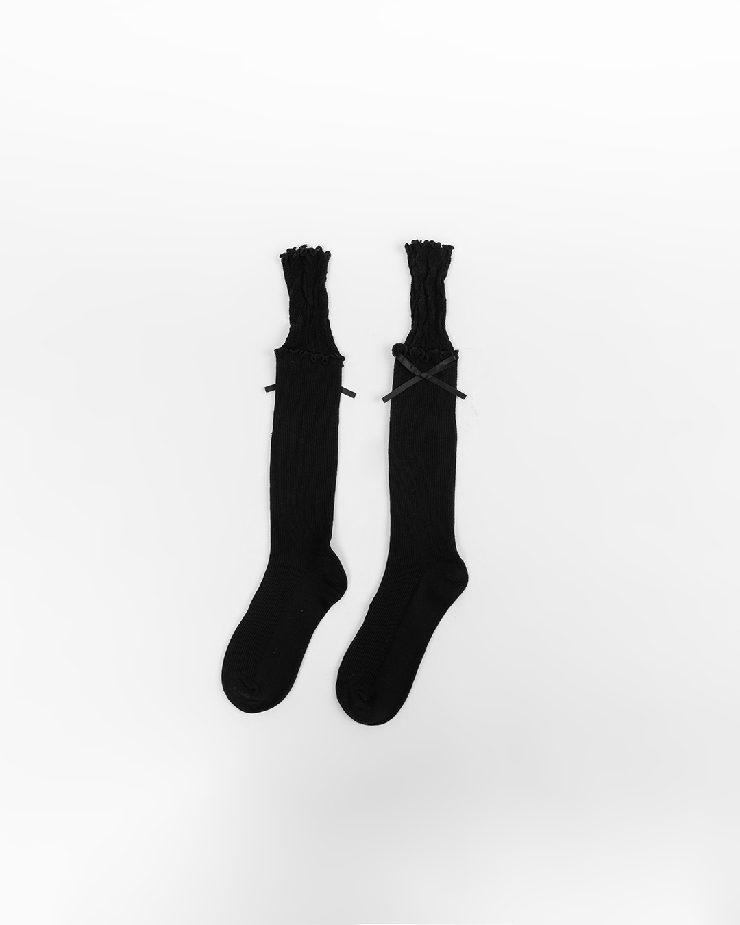 レース切替ロングソックス 2色展開