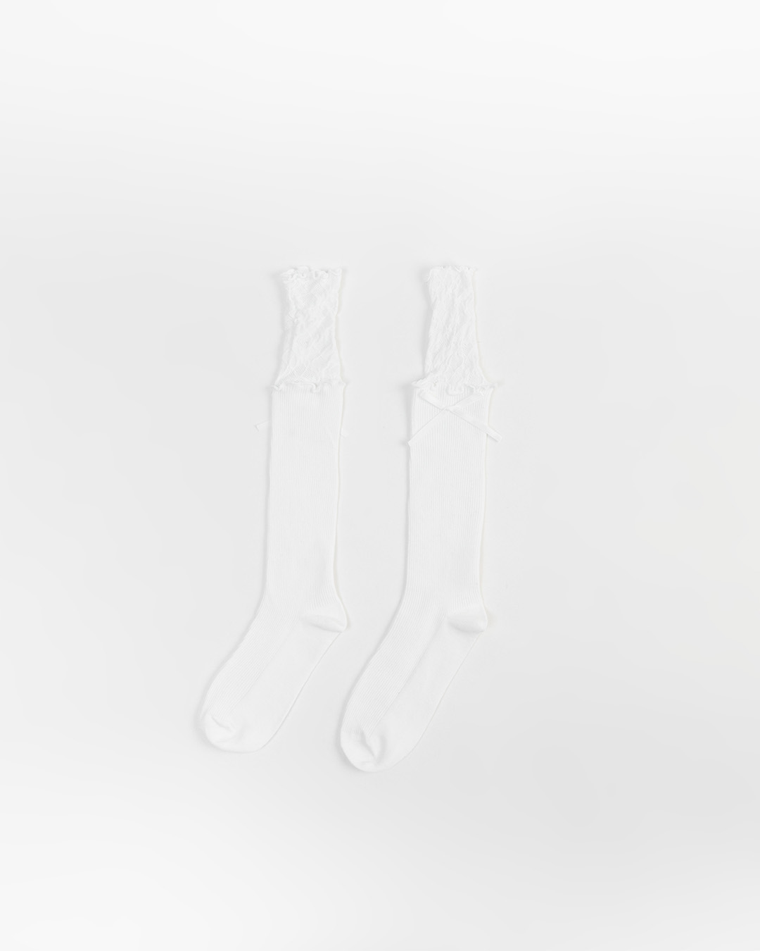 レース切替ロングソックス 2色展開