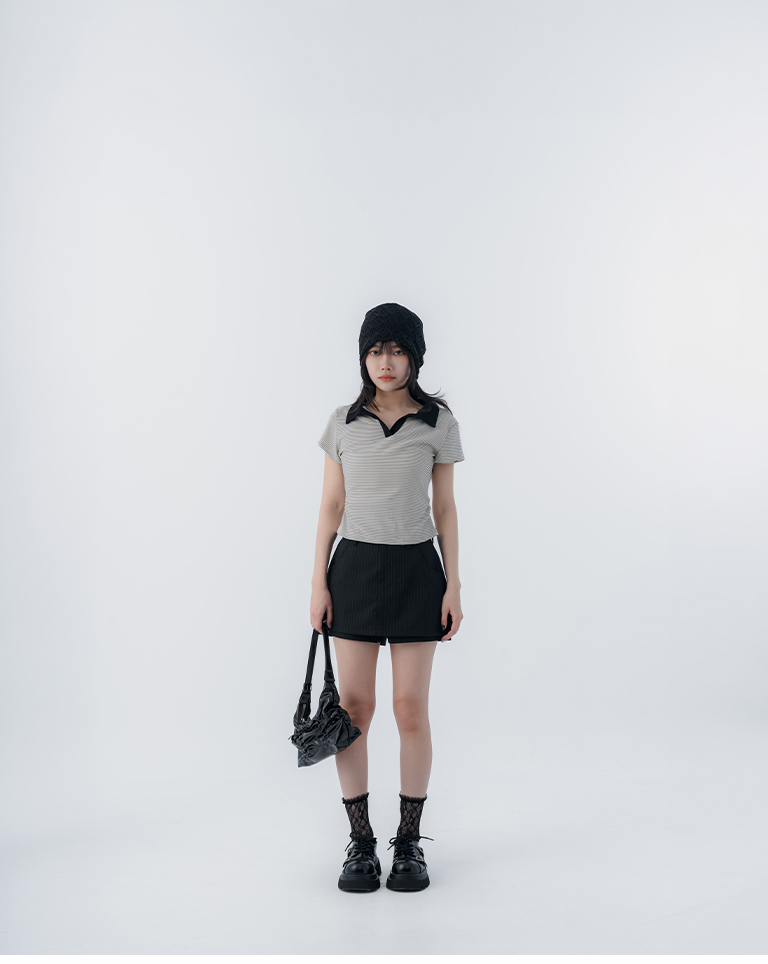 春12未到---フリルレース透かし編みミドルソックス 2色展開