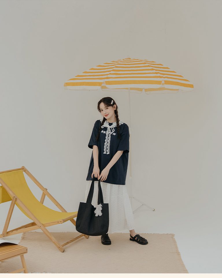 レースフラワー三角スカーフ 2色展開
