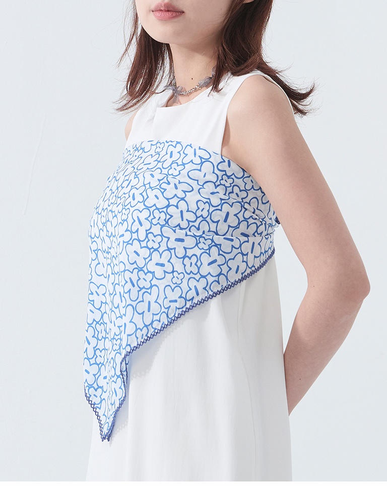 フラワーレース大判スカーフ