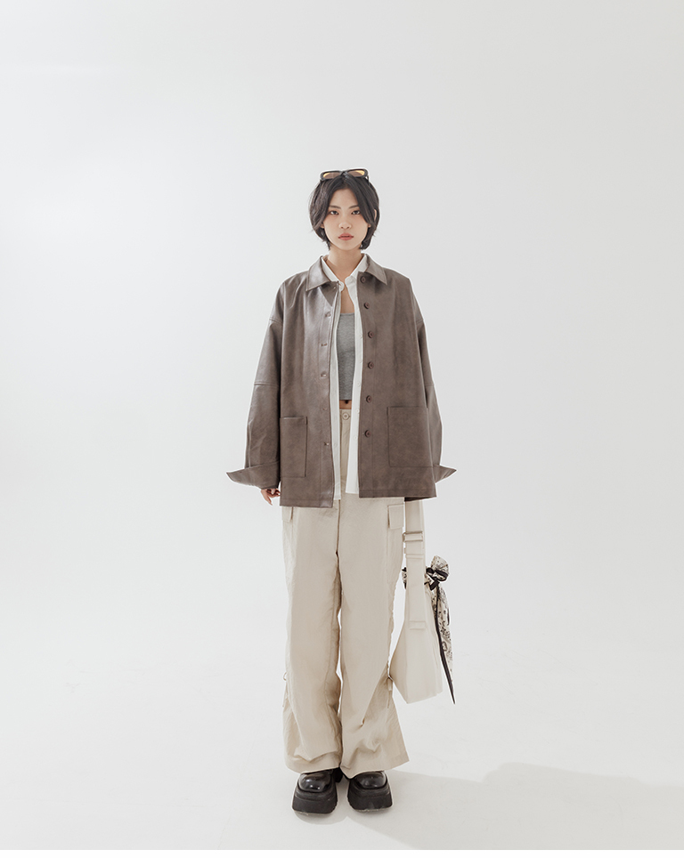 ジオメトリック柄スカーフ 2色展開