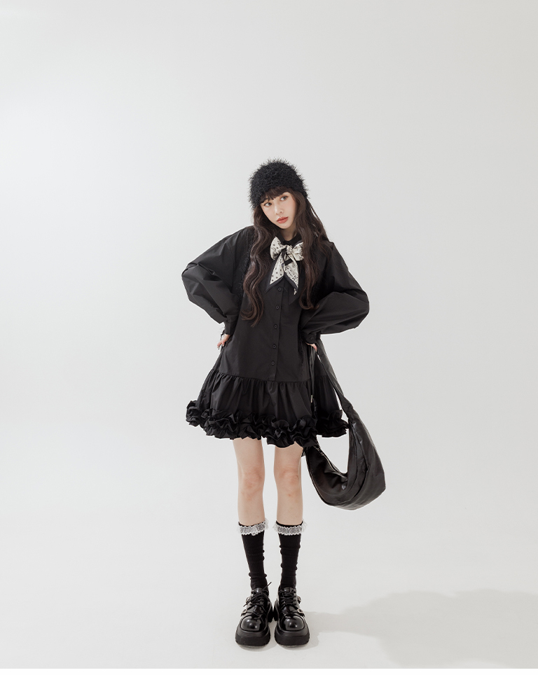 ジオメトリック柄スカーフ 2色展開