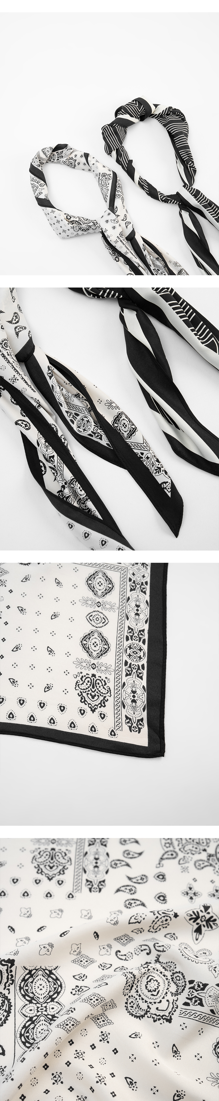 ジオメトリック柄スカーフ 2色展開