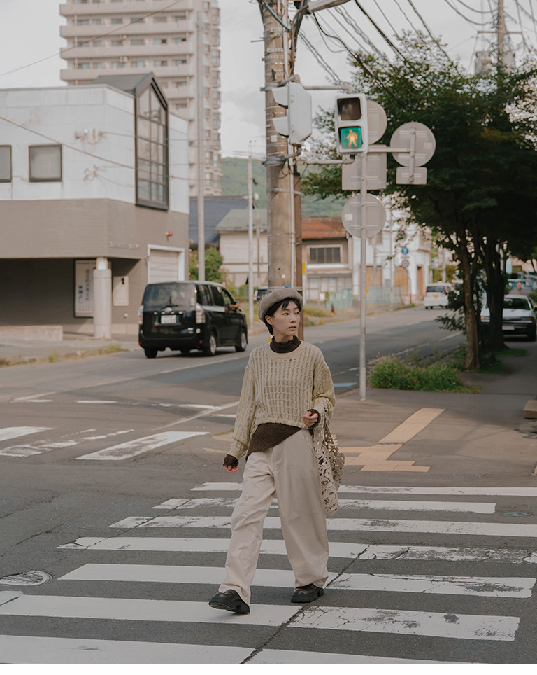 ニットトライアングルスカーフ 5色展開