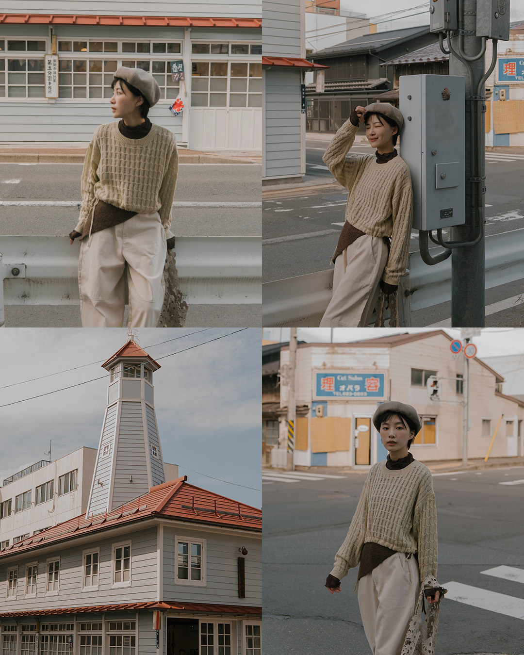 ニットトライアングルスカーフ 5色展開