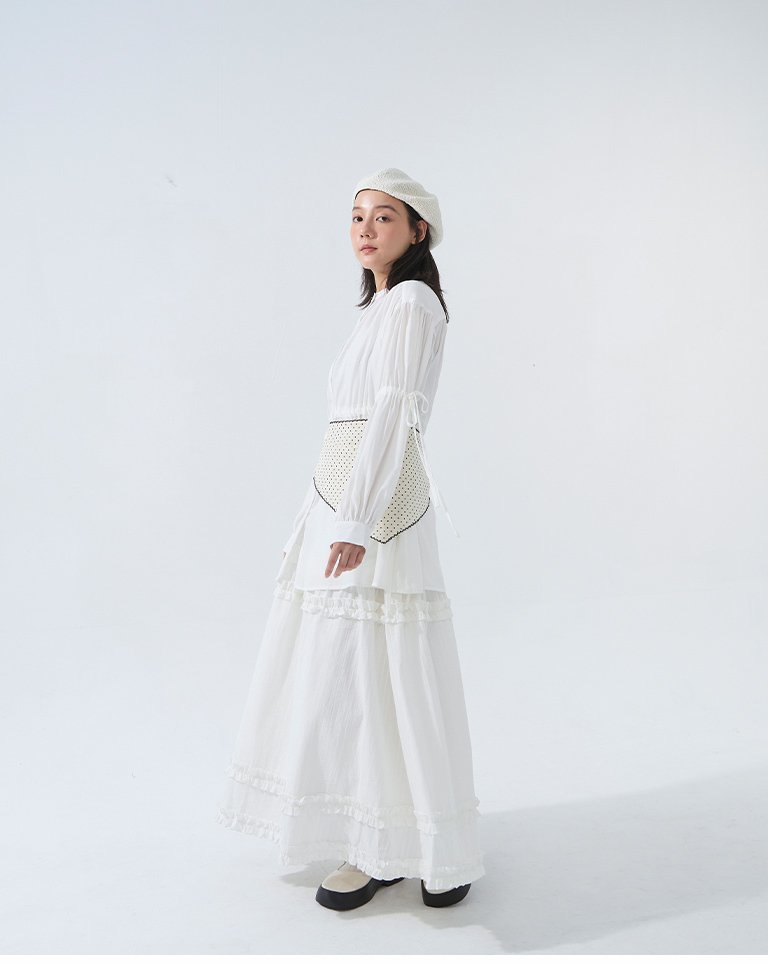 ドットデザイン三角スカーフ2色展開