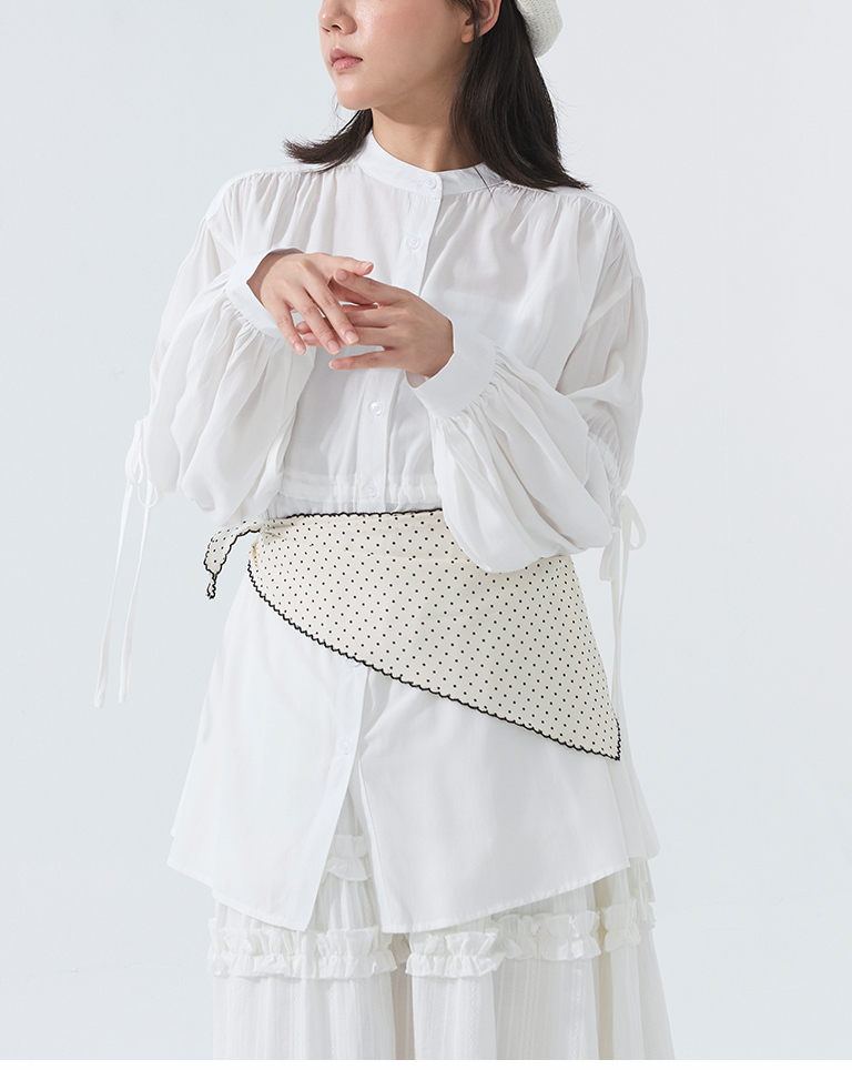 ドットデザイン三角スカーフ2色展開