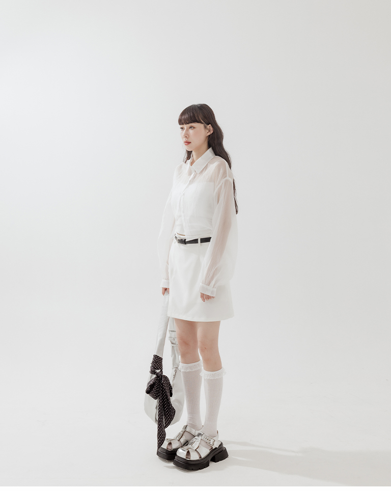 ドットデザインロングスカーフ 2色展開