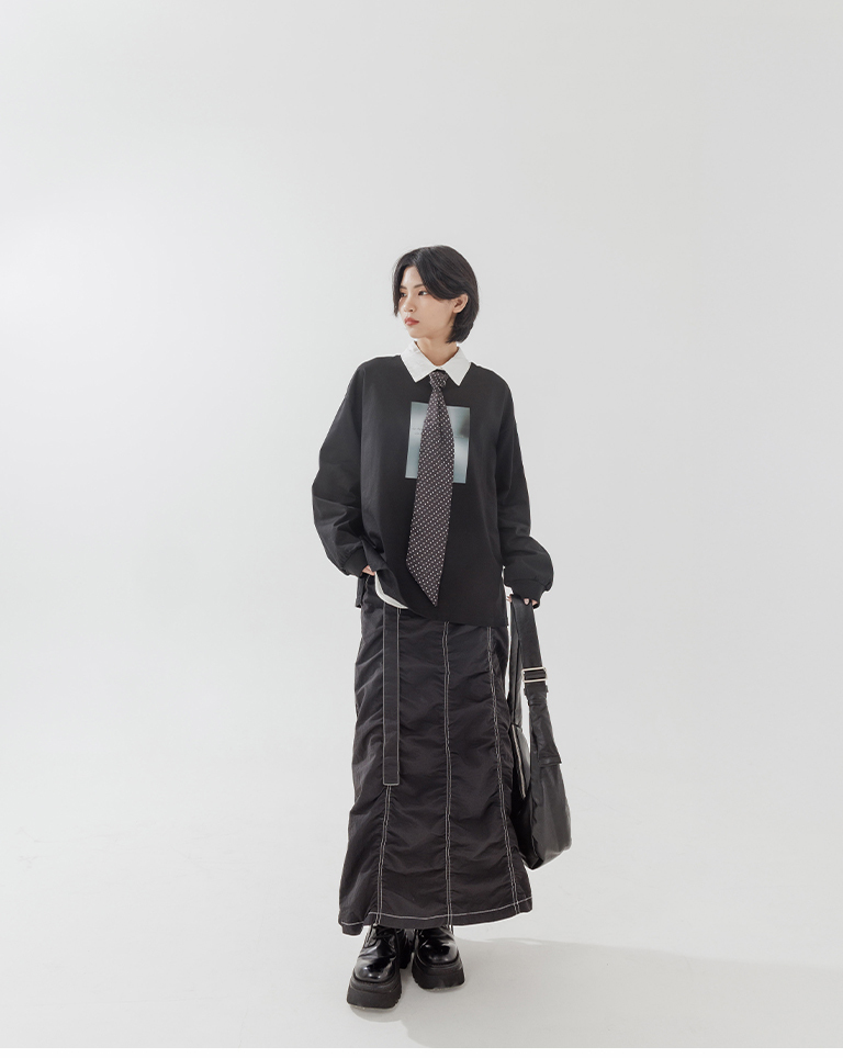 ドットデザインロングスカーフ 2色展開