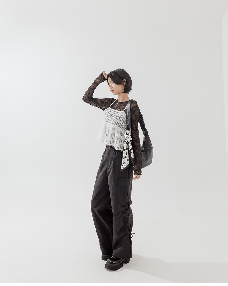 ドットデザインロングスカーフ 2色展開