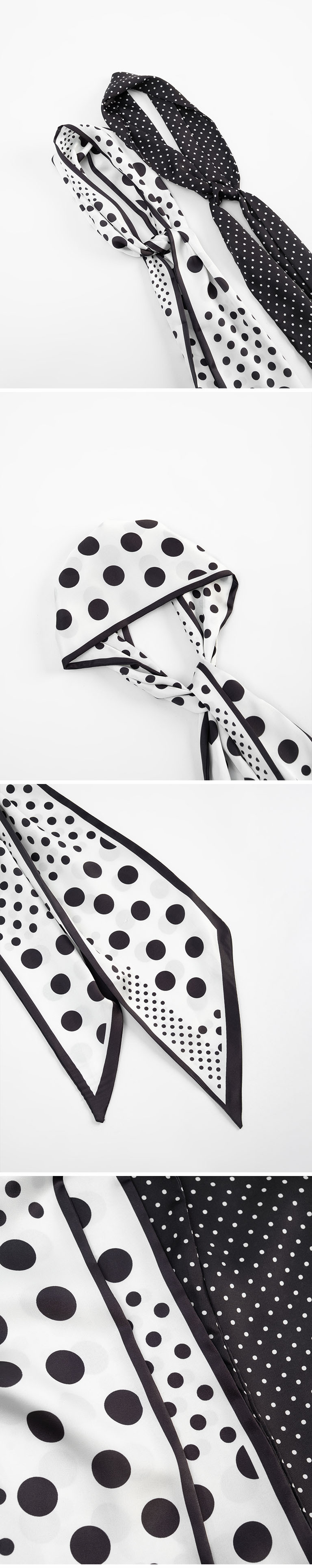 ドットデザインロングスカーフ 2色展開