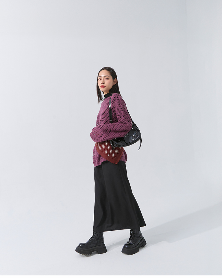 ドットデザイン大判スカーフ 2色展開