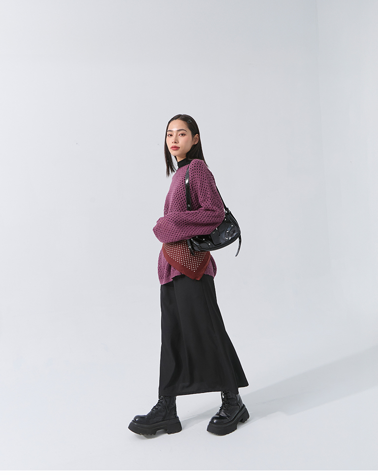 ドットデザイン大判スカーフ 2色展開