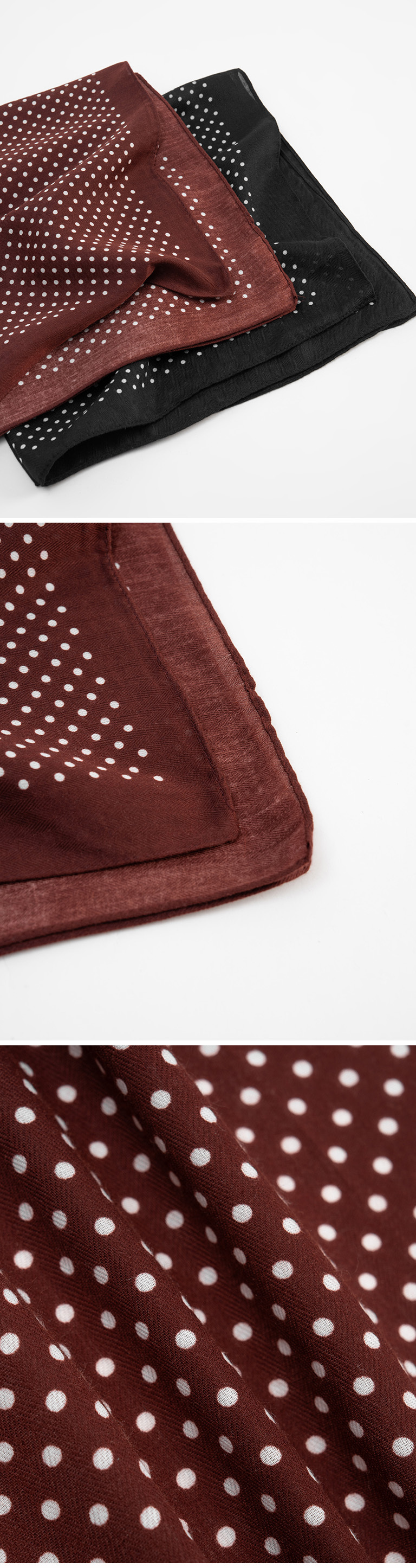 ドットデザイン大判スカーフ 2色展開