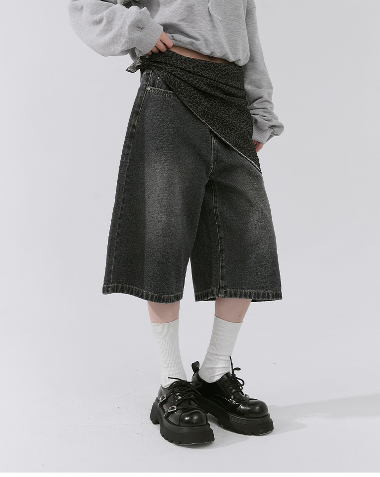 レオパード柄スクエアスカーフ 2色展開