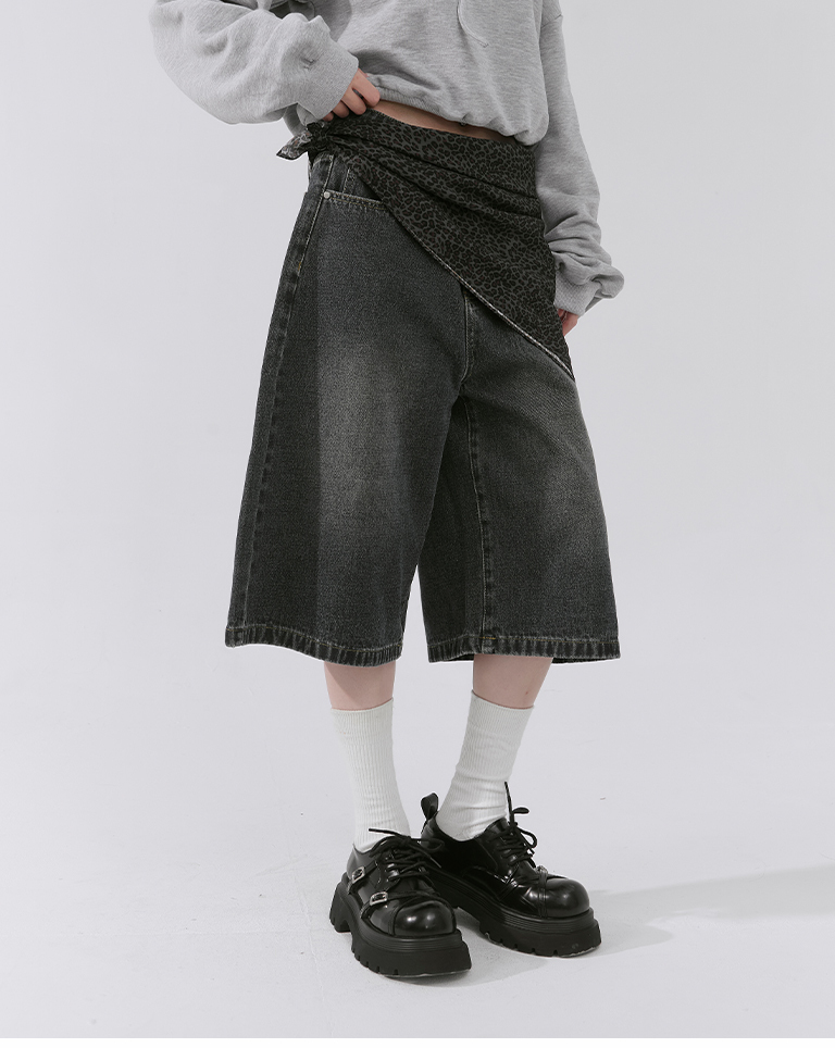 レオパード柄スクエアスカーフ 2色展開