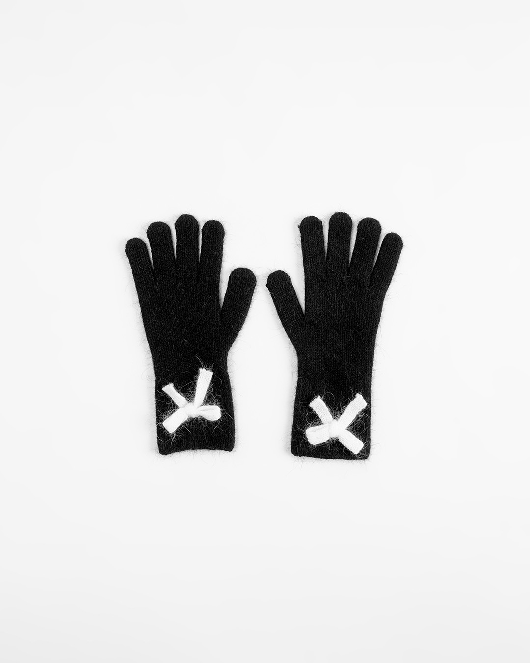 リボンフィンガーホールニットグローブ 3色展開