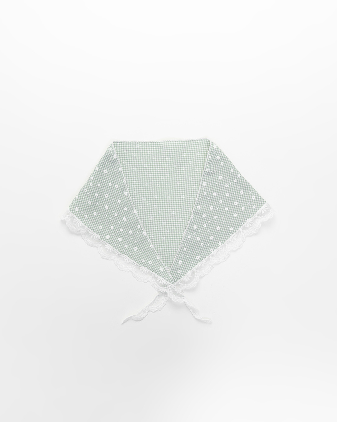 春5尚未收到---フラワーレースデザイン三角スカーフ 2色展開