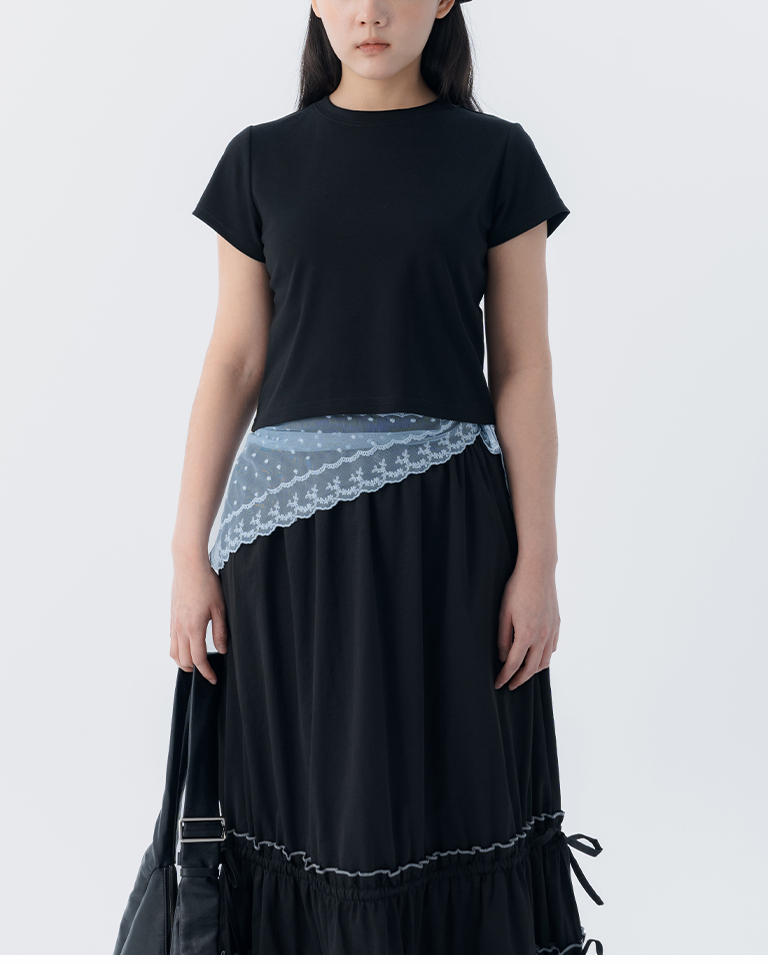 ドット柄レース トライアングルスカーフ 3色展開