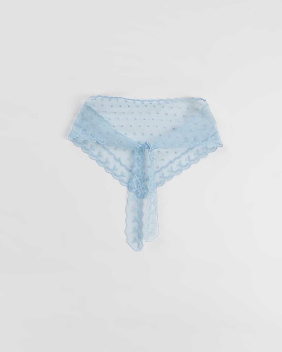 ドット柄レース トライアングルスカーフ 3色展開