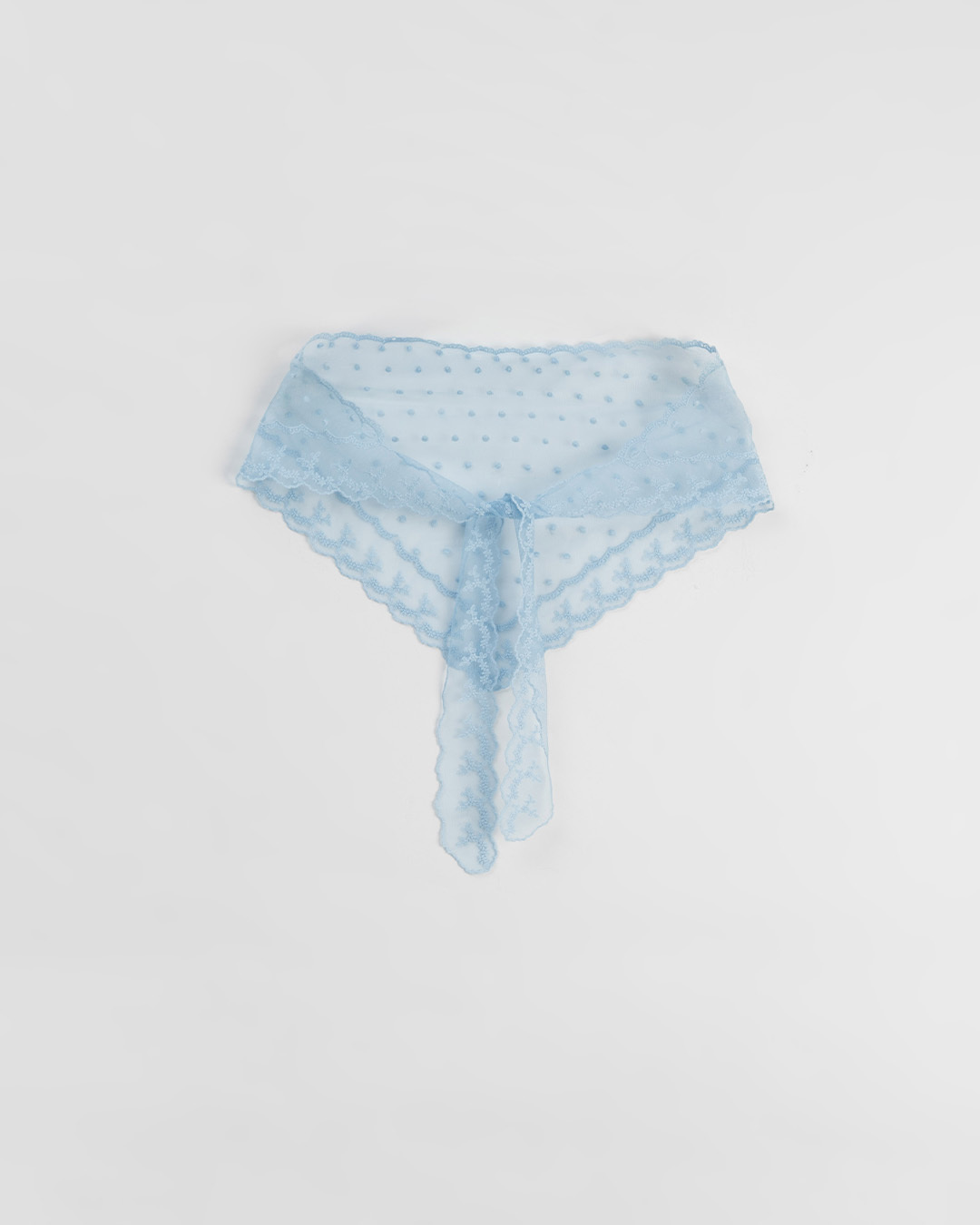 ドット柄レース トライアングルスカーフ 3色展開