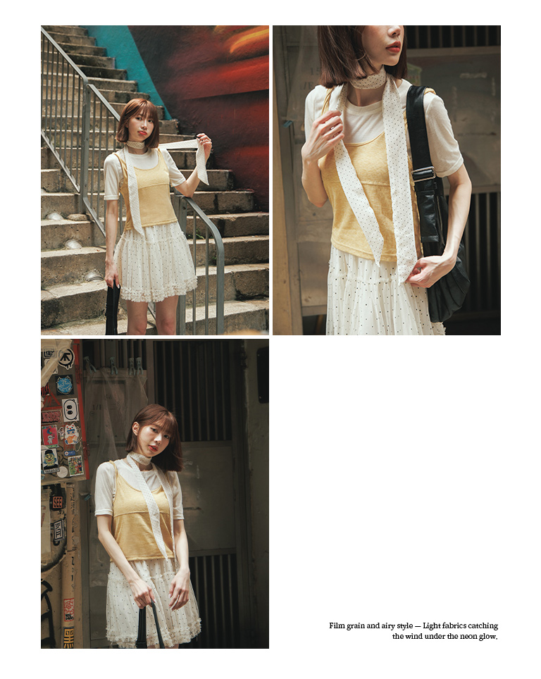 ドットロングスカーフ 2色展開