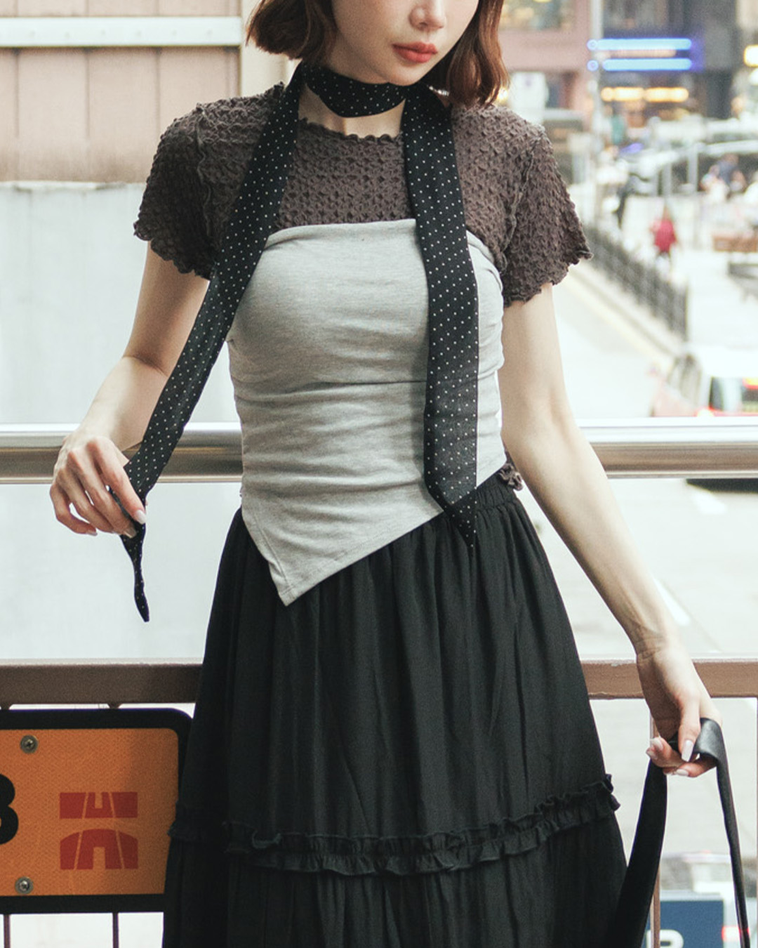 ドットロングスカーフ 2色展開