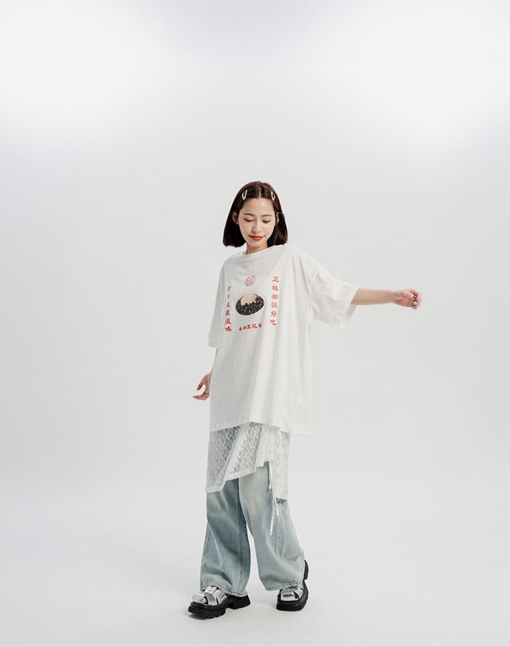 本願豆花店-トウファプリントTシャツ