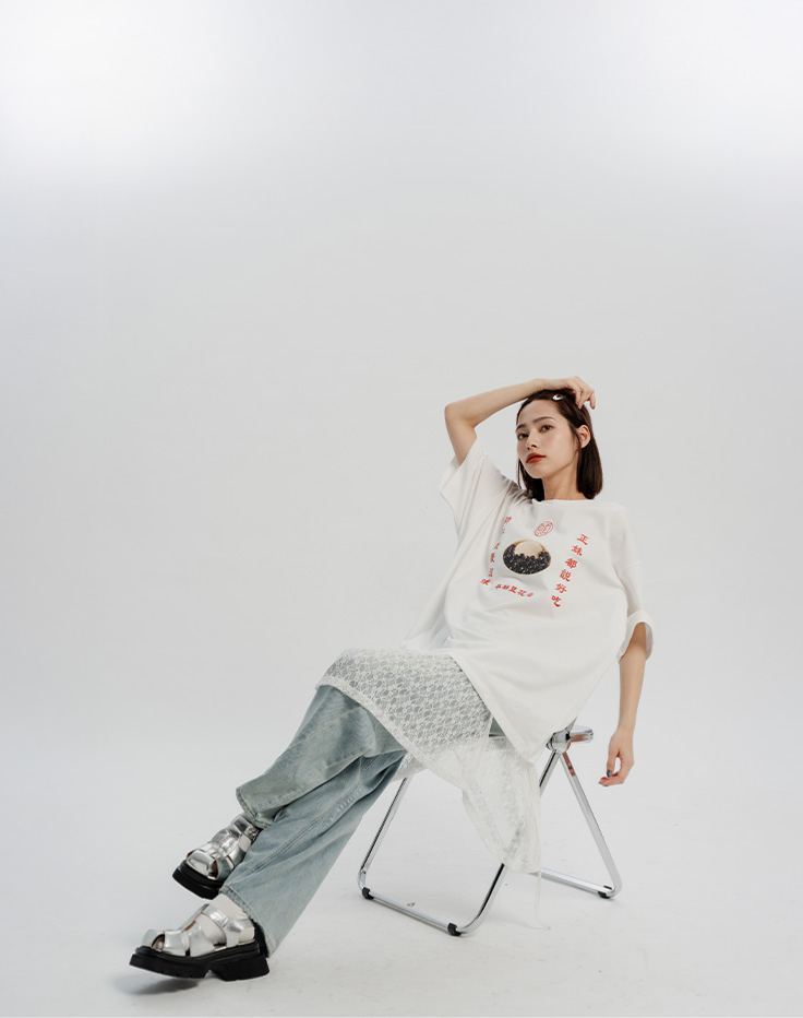 本願豆花店-トウファプリントTシャツ