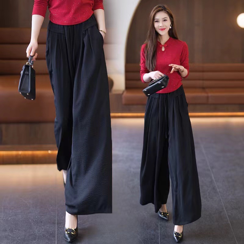 【腿長拉長6cm】百褶休閒褲裙