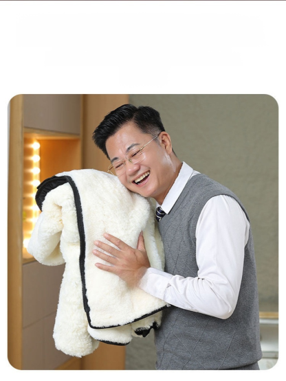 皮毛中老年一體羊皮棉襖冬季加厚防寒男