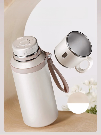 【茶水分離長保溫】316不鏽鋼碗蓋保溫杯