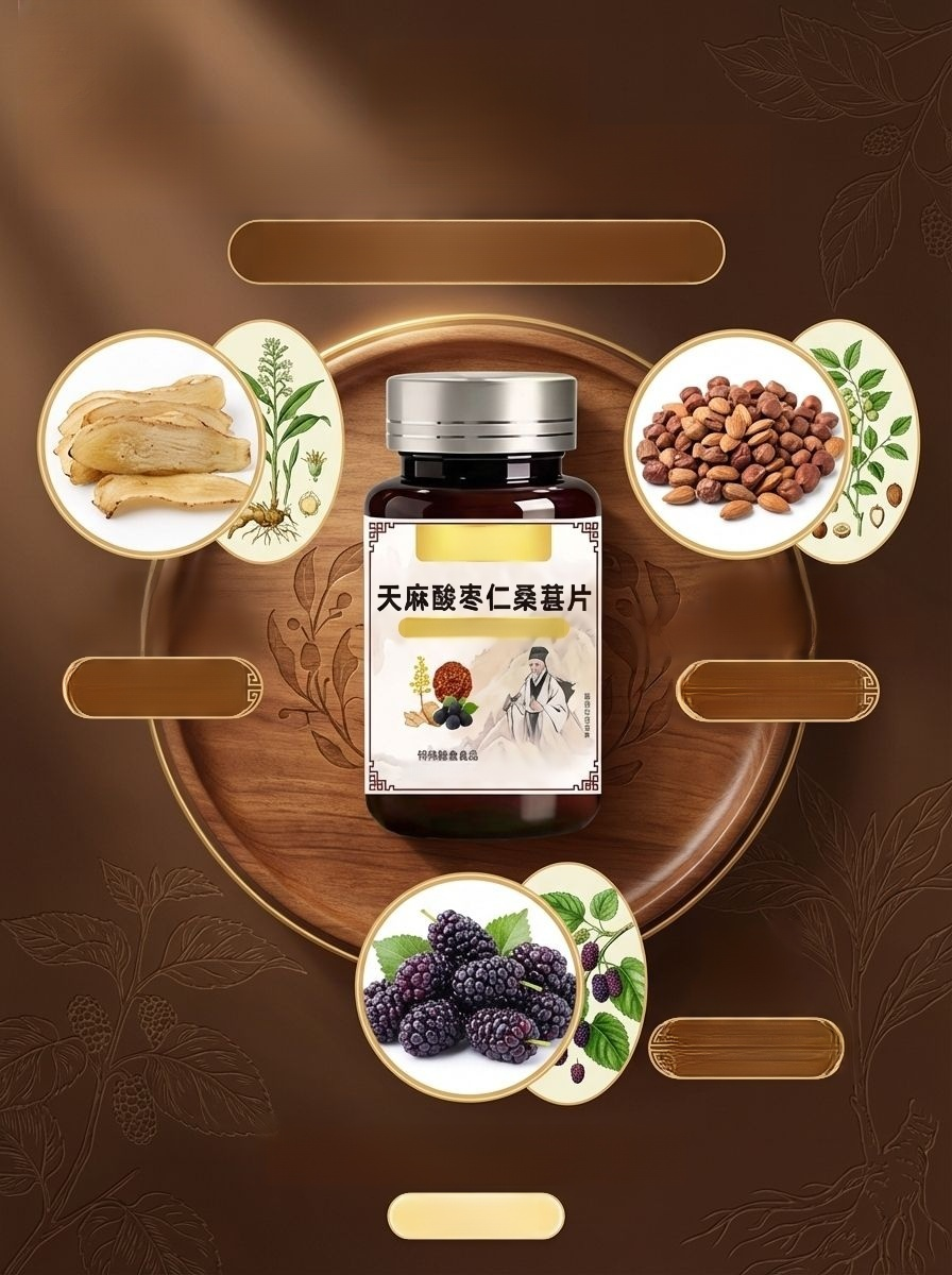 天麻酸棗仁桑葚片